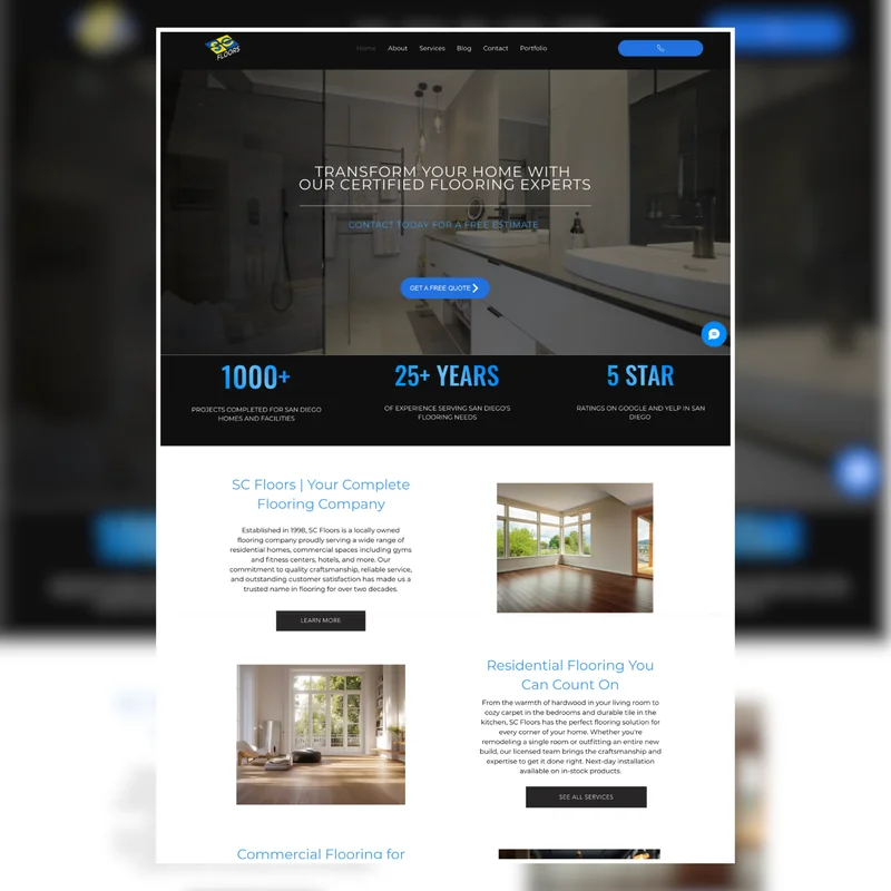 SC Floors website