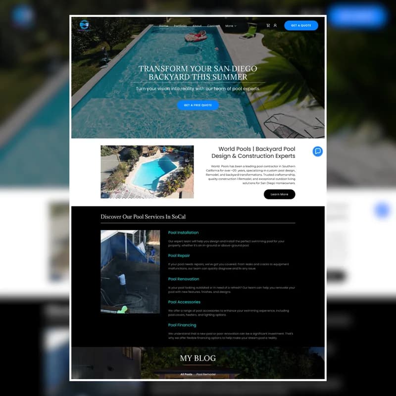 World Pools website